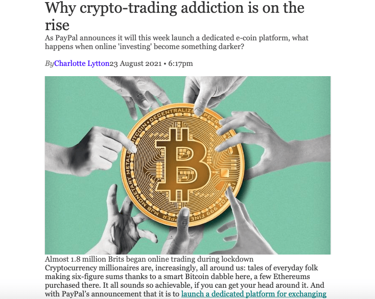 Crypto Trading Addiction - The Telegraph