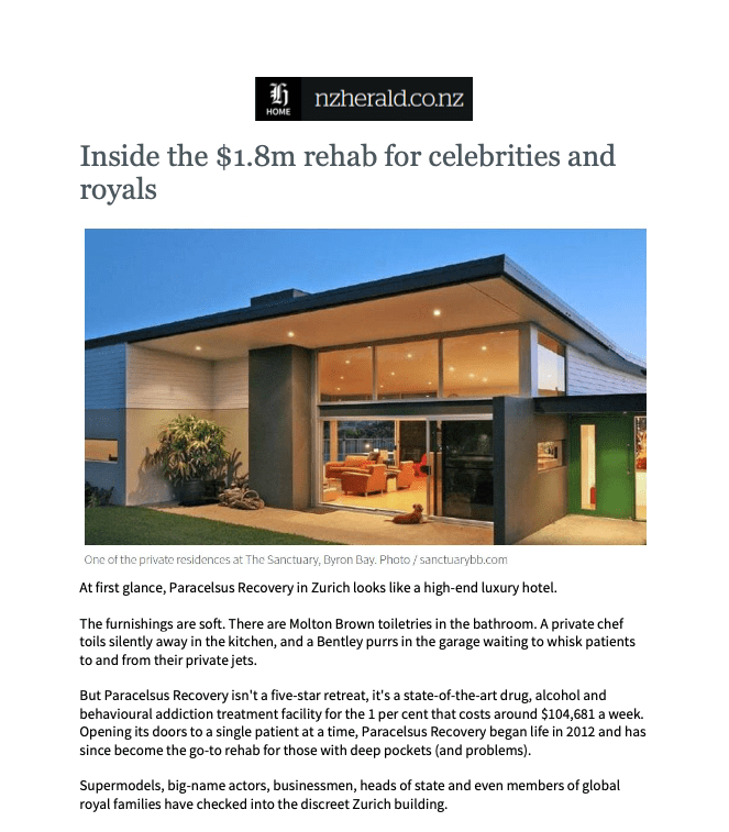 NZherald article about Paracelsus Recovery