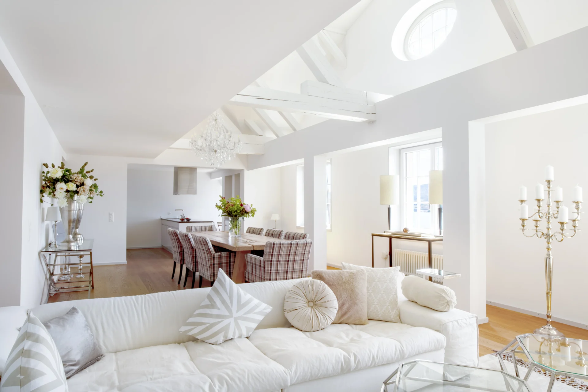 Spacious living room at the Equilibria residence